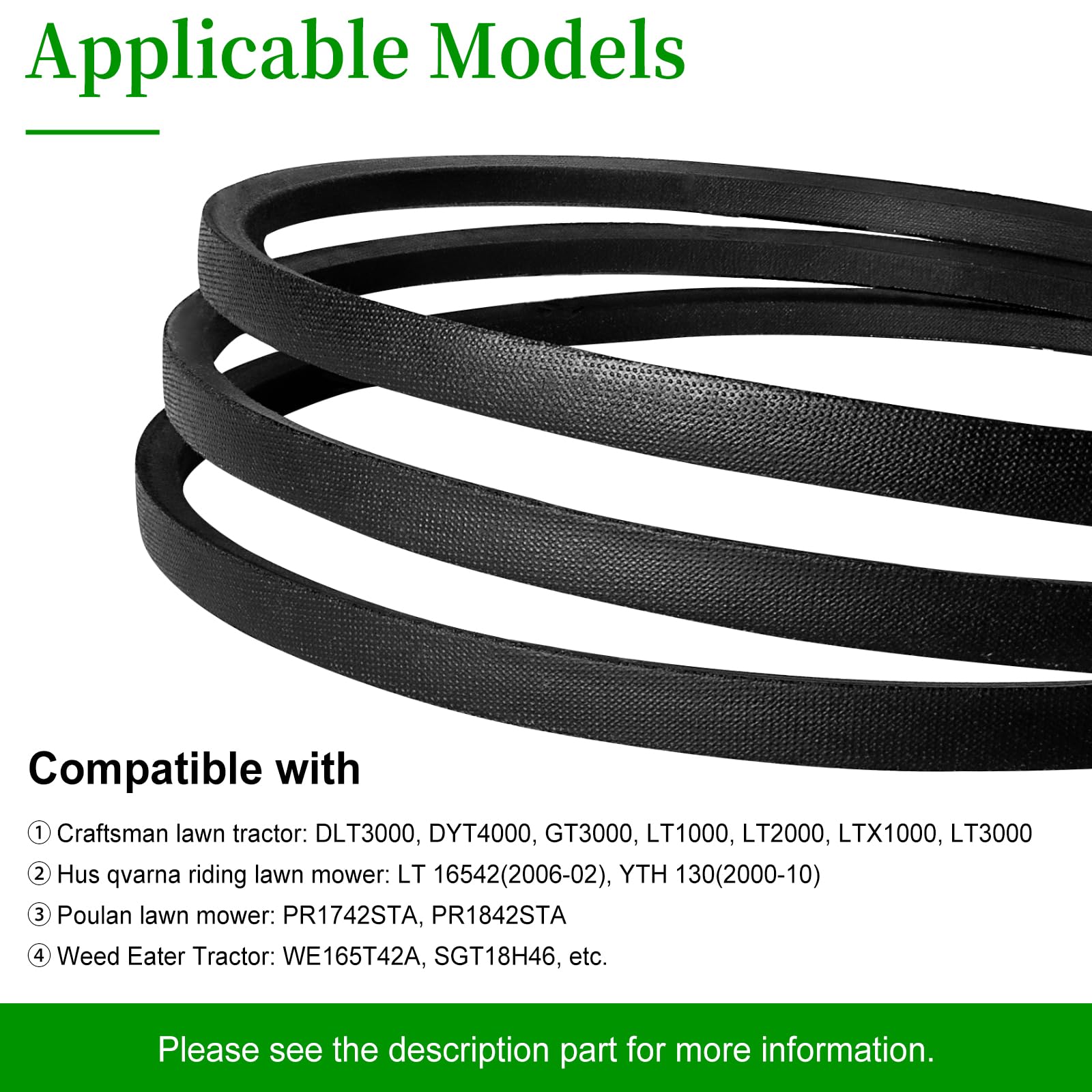 Amazon.com : 144959 Deck Belt - Compatible with 42